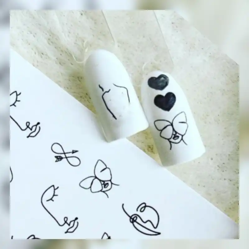 برچسب لنز ناخن رویاسنتر مدل054 مجموعه 2 عددی