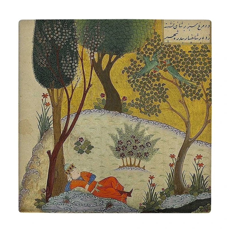 زیر لیوانی  طرح نگارگری ایرانی کد    6104481_5322