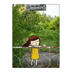 تخته شاسی طرح دختر و منظره کد  9168169 سایز A4