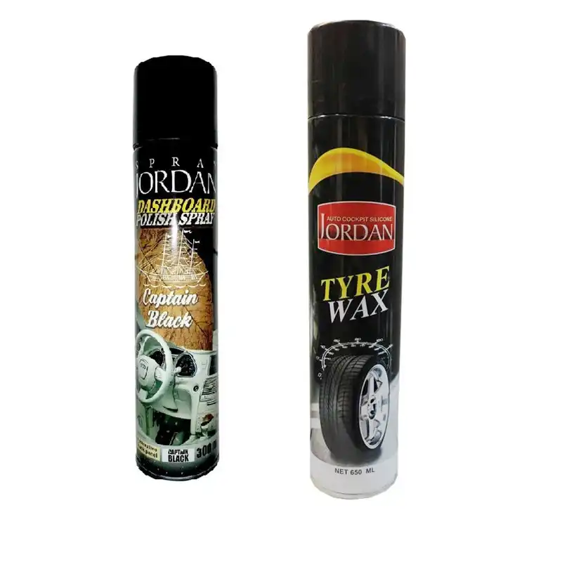 اسپری براق کننده لاستیک جردن مدل M1 حجم 650 میلی لیتر به همراه اسپری خوشبو کننده