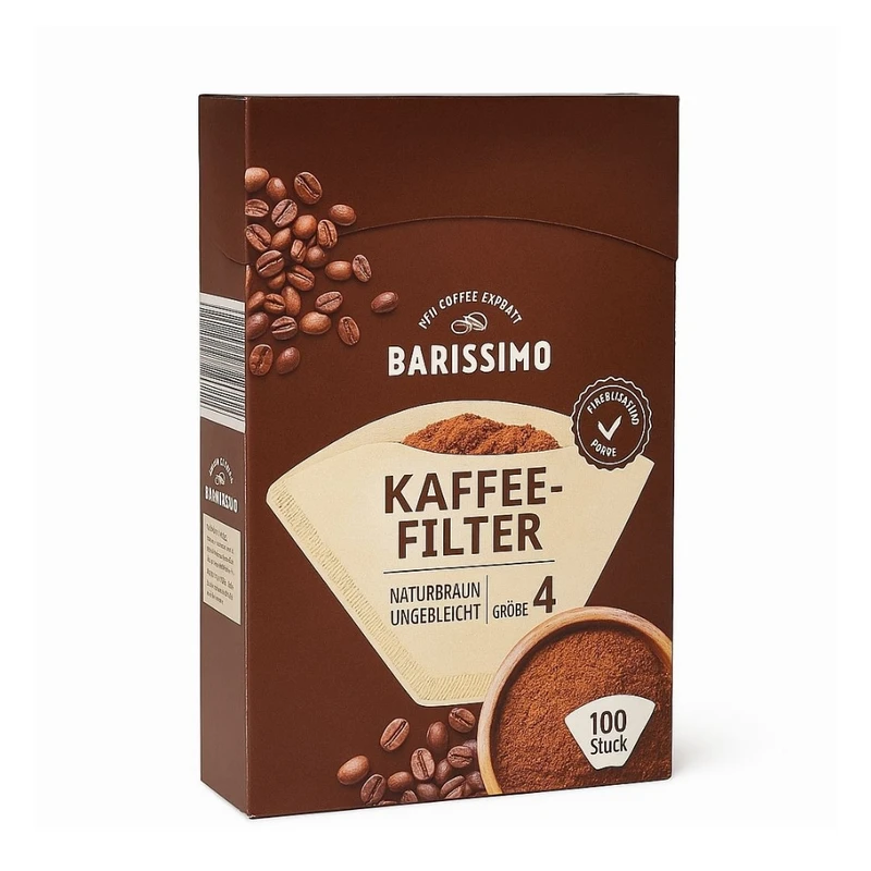 عکس شماره 2 : فیلتر قهوه باریسیمو مدل 04 بسته 100 عددی