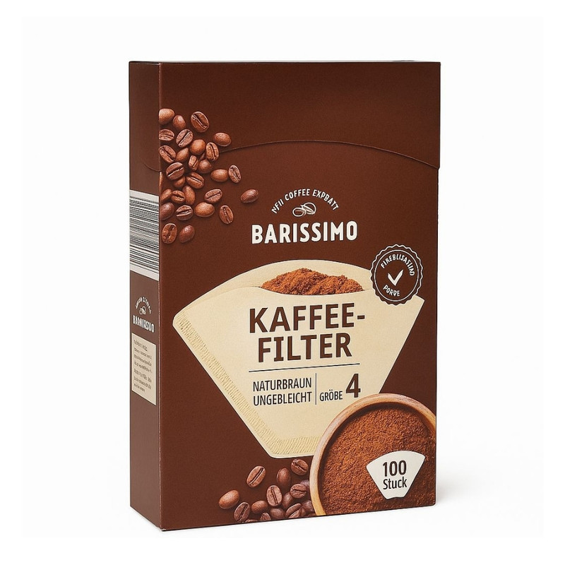 فیلتر قهوه باریسیمو مدل 04 بسته 100 عددی