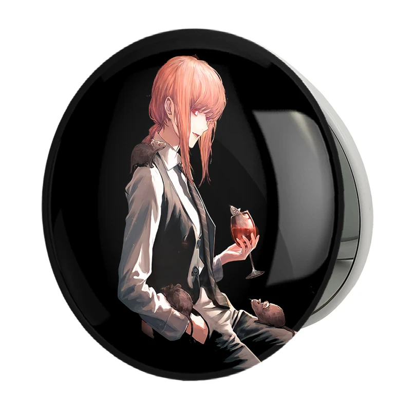 آینه جیبی خندالو طرح ماکیما انیمه مرد اره ای Chainsaw Man مدل تاشو کد 17931 