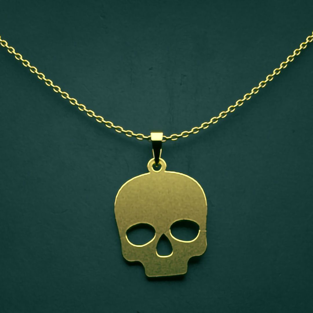 گردنبند طلا 18 عیار زنانه مدوپد مدل جمجمه کد K2-1-1009 - - 1