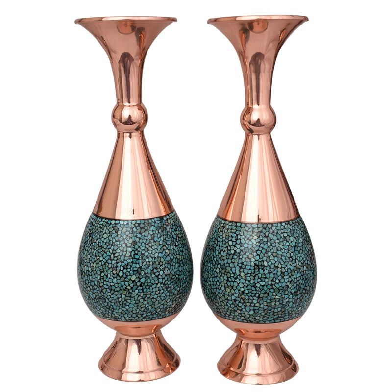 گلدان فیروزه کوبی مدل 5574 بسته 2 عددی