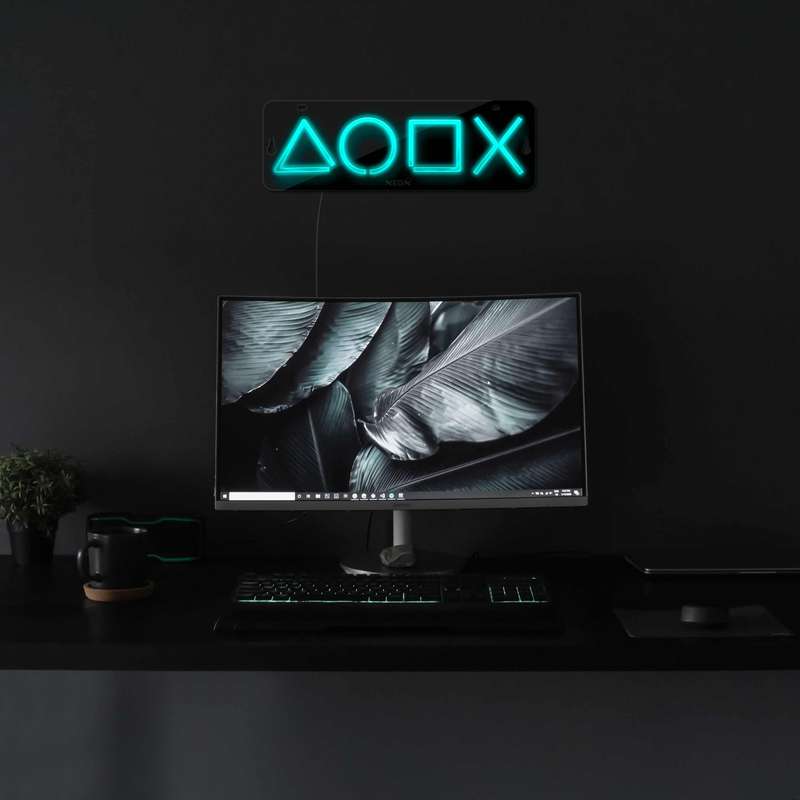 چراغ دیواری نئون دیزاین مدل Ps-Keys-BL_TBL