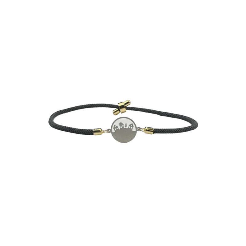 دستبند نقره مدل توخالی طرح شهر دستبند نقره مدل توخالی طرح شهر