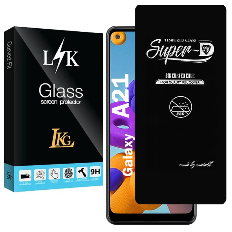 محافظ صفحه نمایش شیشه ای ال کا جی مدل SupD-Lk مناسب برای گوشی موبایل سامسونگ Galaxy A21