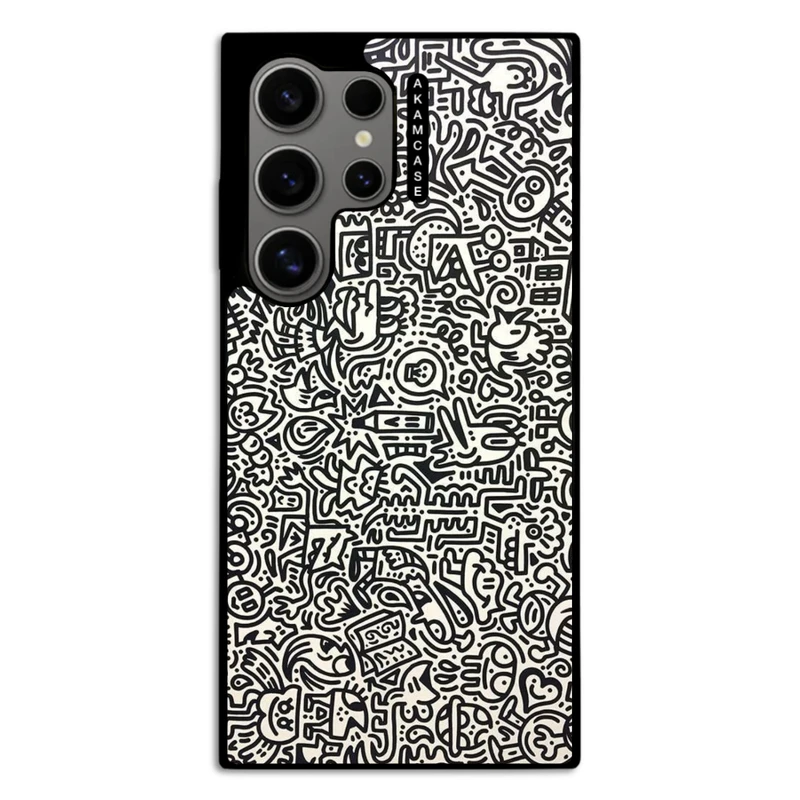 کاور آکام مدل AMC-WSGS24U-DOODLE17 مناسب برای گوشی موبایل سامسونگ Galaxy S24 Ultra