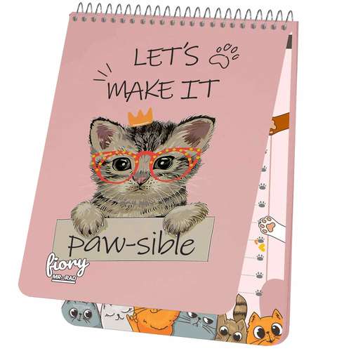 دفترچه یادداشت مستر راد طرح گربه کیوت کد fiory 1773