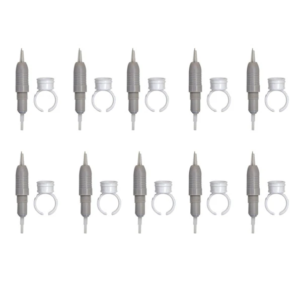 کارتریج میکرونیدلینگ مدل FLAT NEEDLE 3 به همراه تشتک تتو مجموعه 10 عددی