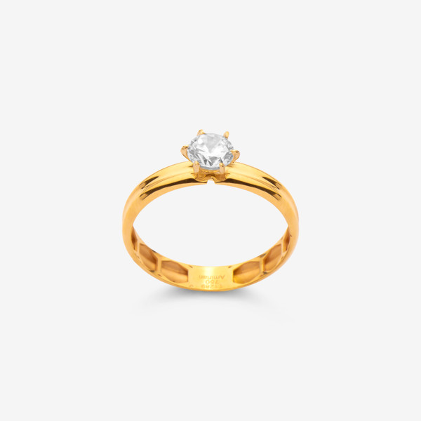 انگشتر طلا 18 عیار زنانه گلدم مدل R347022 سایز 58