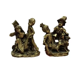 مجسمه  مدل r5 دختر وپسر روستايي مجموعه 2 عددي