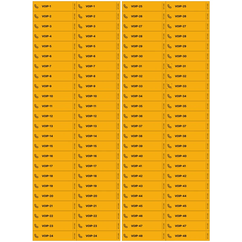 لیبل شبکه نت لیبل طرح VOIP بسته 48 عددی