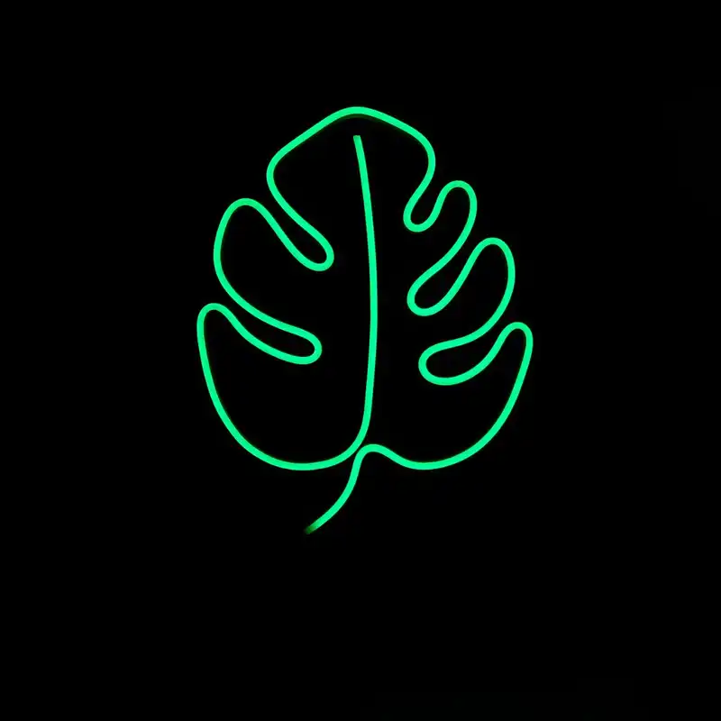 چراغ دیواری مدل نئون طرح برگ