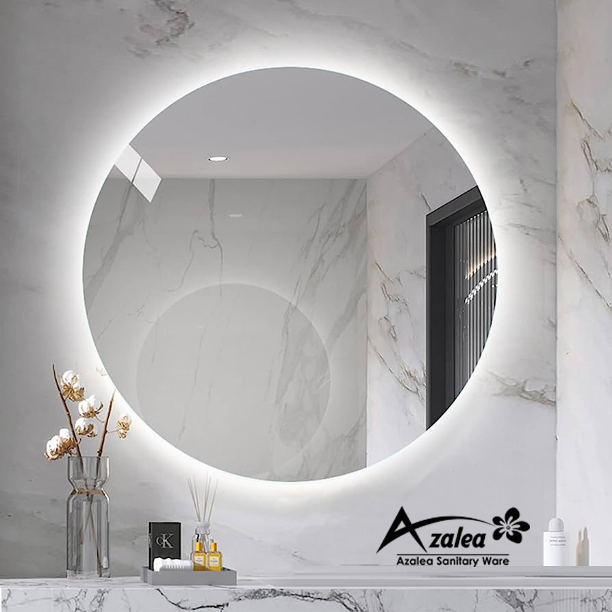 آینه سرویس بهداشتی آزالیا مدل بک لایت گرد 60