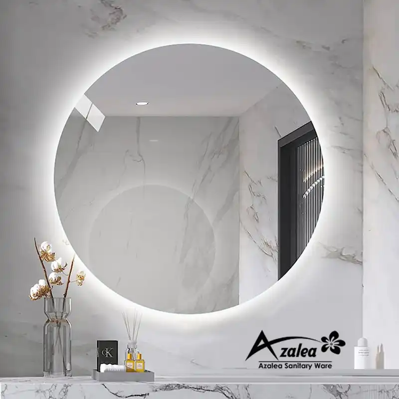 آینه سرویس بهداشتی آزالیا مدل بک لایت گرد 60