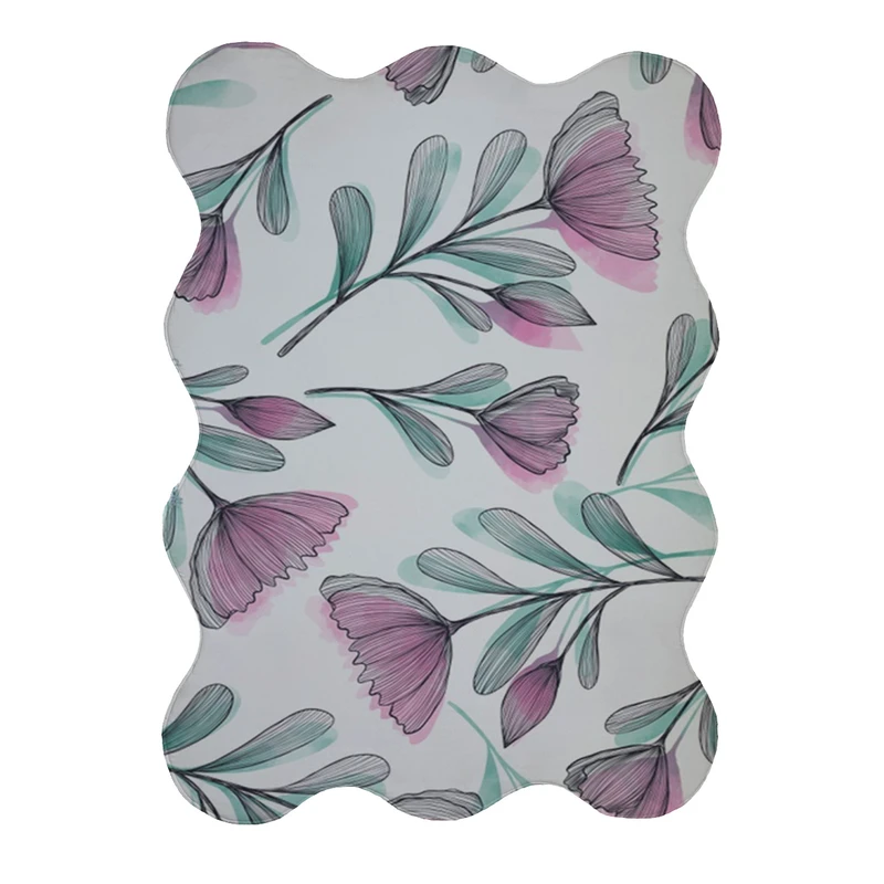 پادری مدل دالبر طرح گل کد 8019 سایز 80x110 سانتی متر 