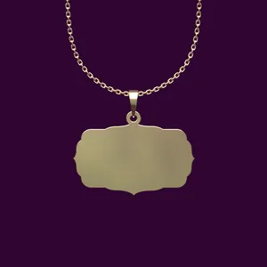 گردنبند طلا 18 عیار زنانه مدوپد مدل شکل هندسی کد P2-1-1257