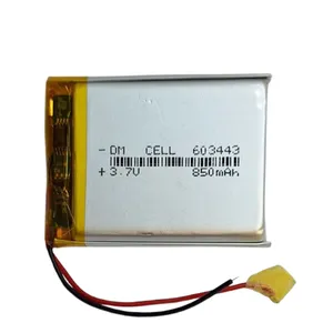 باتری لیتیومی دی ام سل مدل DM-603443 ظرفیت 850 میلی آمپر ساعت