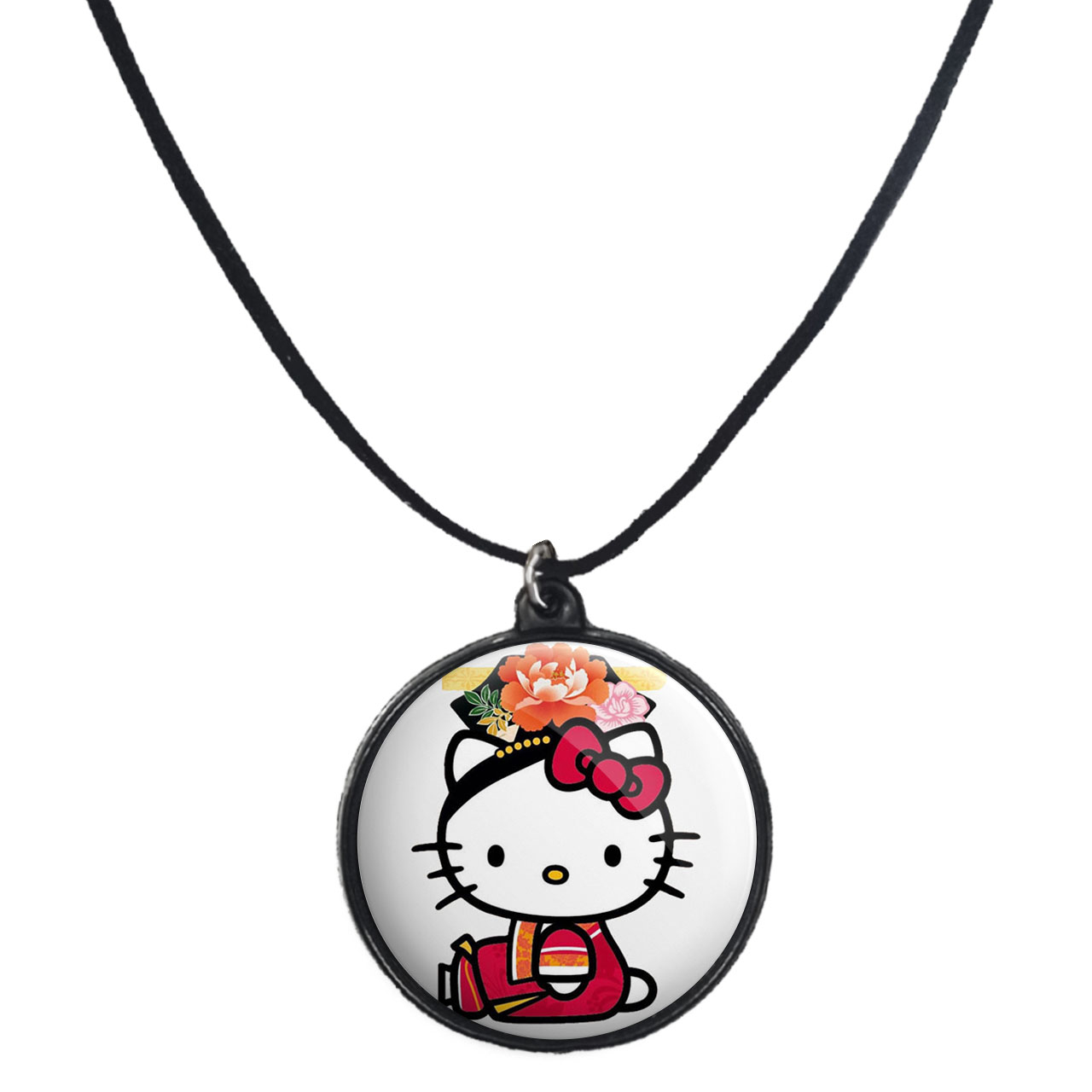 گردنبند پرمانه طرح کیتی کد pmb.22486 مدل دو طرفه