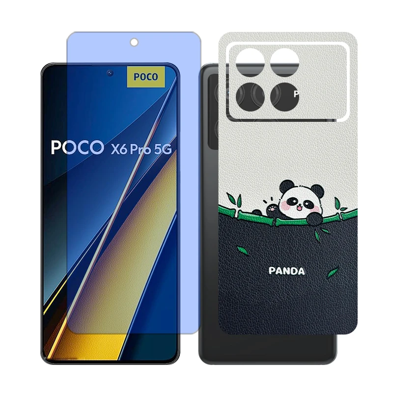 محافظ صفحه نمایش مات آنتی بلو گلس مدل Together مناسب برای گوشی موبایل شیائومی Poco X6 Pro به همراه برچسب پوششی پشت گوشی