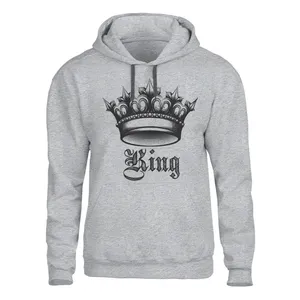 هودی مردانه مدل KING کد P04 رنگ طوسی