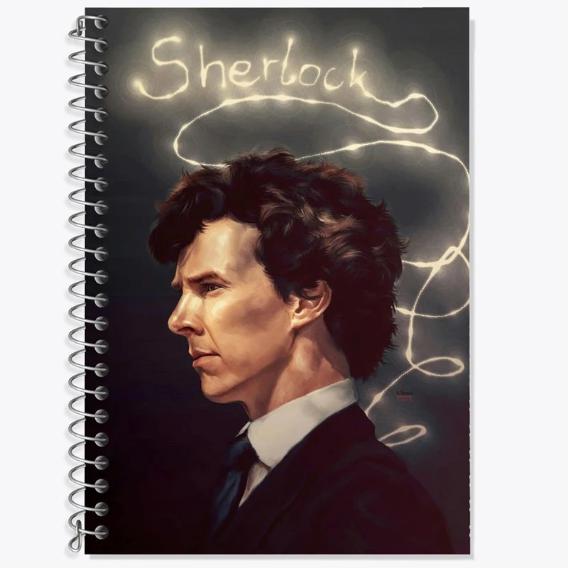 دفتر زبان 50 برگ خندالو مدل دو خط طرح شرلوک هولمز Sherlock Holmes کد 10163
