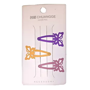 گیره مو دخترانه مدل پروانه مجموعه 3 عددی