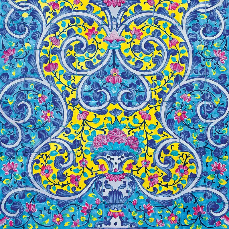 کاغذ کادو طرح کاشی کد 132 بسته 5 عددی