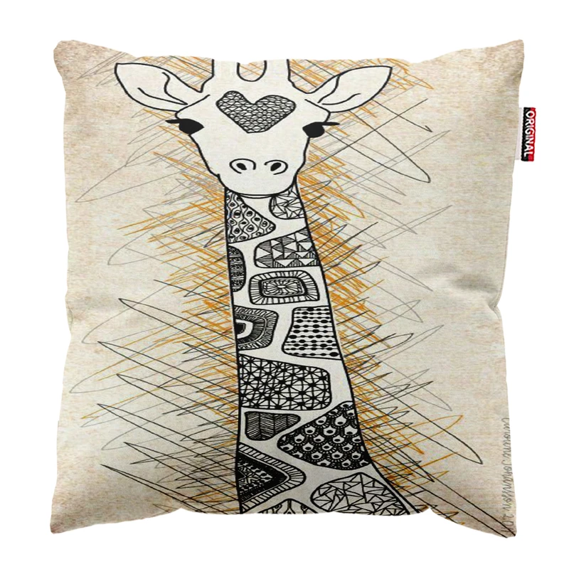 کوسن پاد آفرین مدل زرافه کد 45008 سایز 30*30 سانتی‌متر 