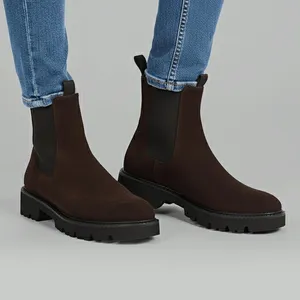 نیم بوت مردانه چرم مشهد مدل J6302-088