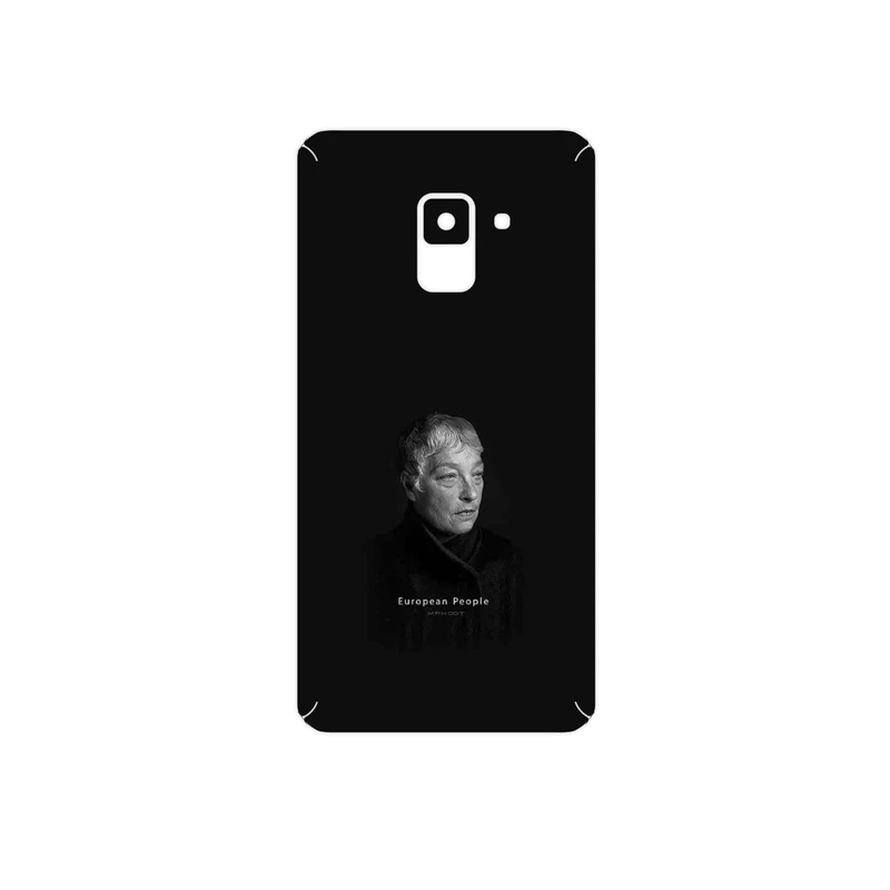 برچسب پوششی ماهوت مدل Portrait of a European Woman مناسب برای گوشی موبایل سامسونگ Galaxy A8 2018
