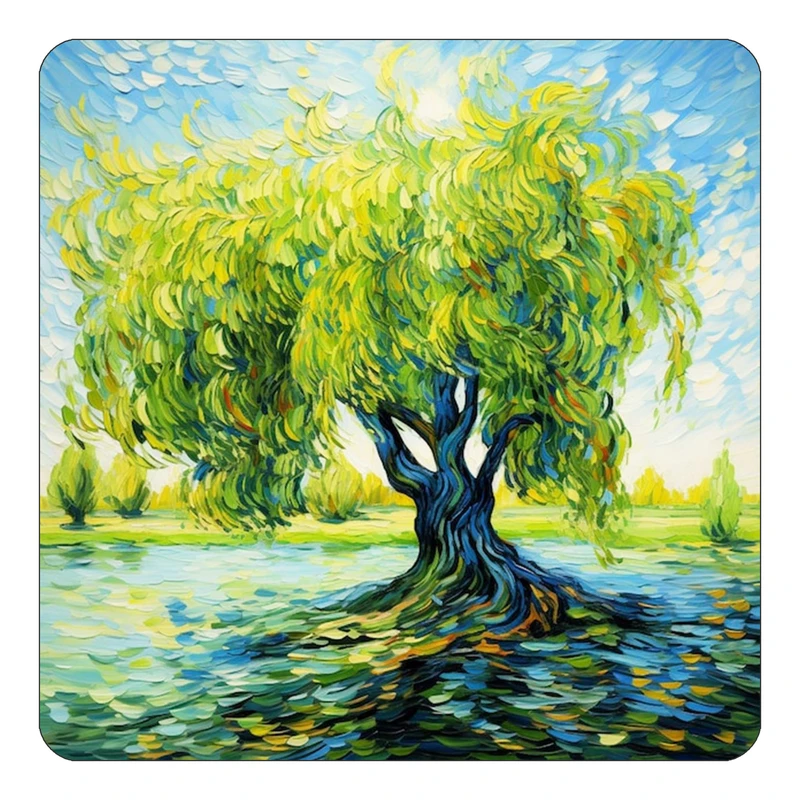 مگنت کاکتی طرح نقاشی رنگ روغن مدل mp72523