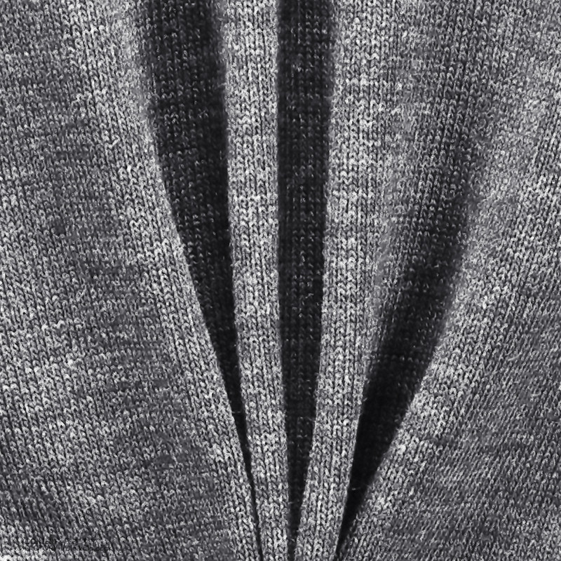 ژیله مردانه تریکو پاییزان مدل J710 ملانژ رنگ طوسی