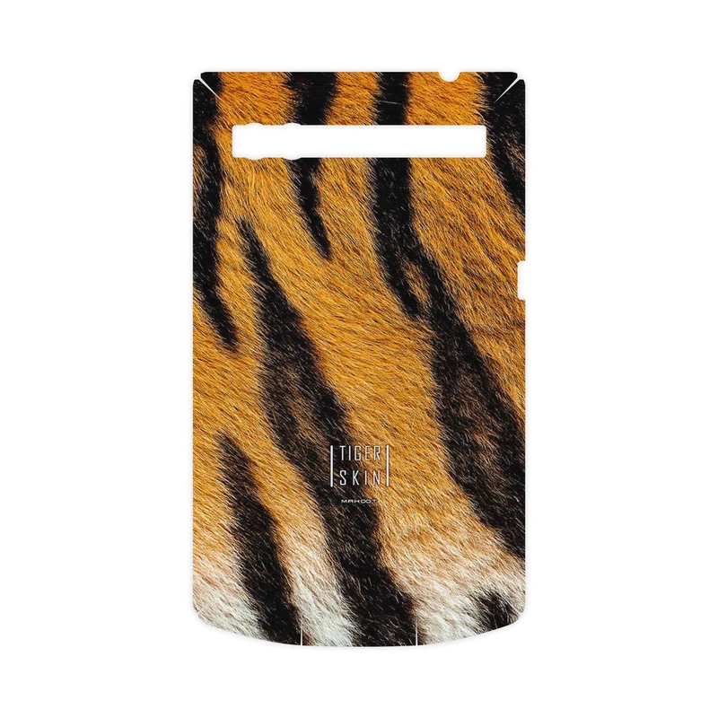 برچسب پوششی ماهوت مدل Tiger Skin-FullSkin مناسب برای گوشی موبایل بلک بری P9983