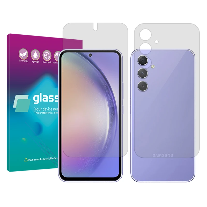 محافظ صفحه نمایش شفاف گلس پرو مدل Resistant مناسب برای گوشی موبایل سامسونگ Galaxy A54 به همراه محافظ پشت گوشی