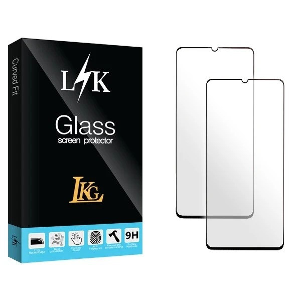 محافظ صفحه نمایش شیشه‌ای ال کا جی مدل Full LKK مناسب برای گوشی موبایل شیائومی ردمی 14C / شیائومی ردمی 14R 5G - بسته دو عددی  