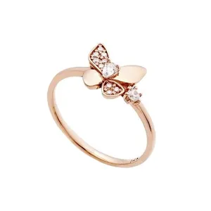  انگشتر طلا 18 عیار زنانه آراقیراتیس طرح پروانه کد Ara0154