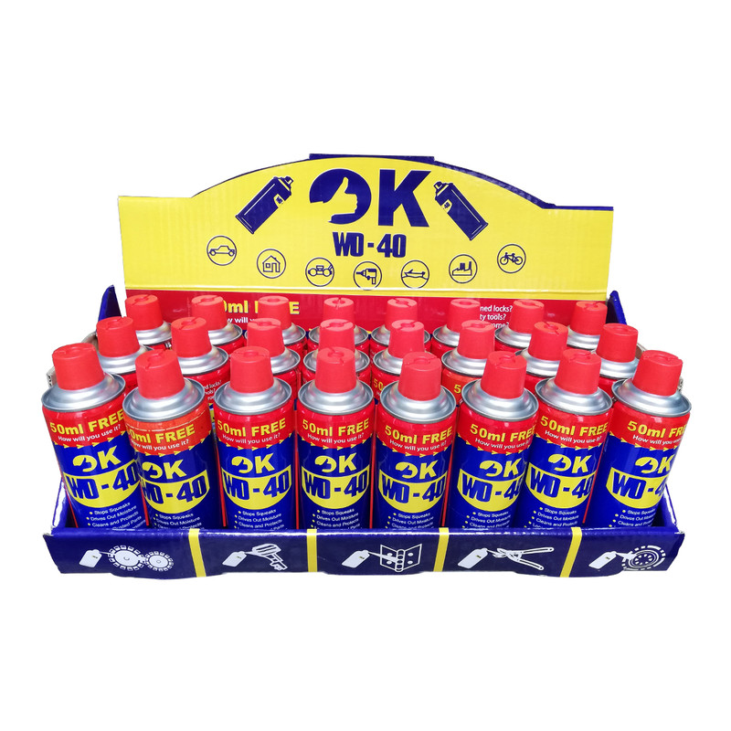 اسپری روان کننده و زنگ بر اوکی مدل WD-40 حجم 450 میلی لیتر بسته 24 عددی اسپری روان کننده و زنگ بر اوکی مدل WD-40 حجم 450 میلی لیتر بسته 24 عددی