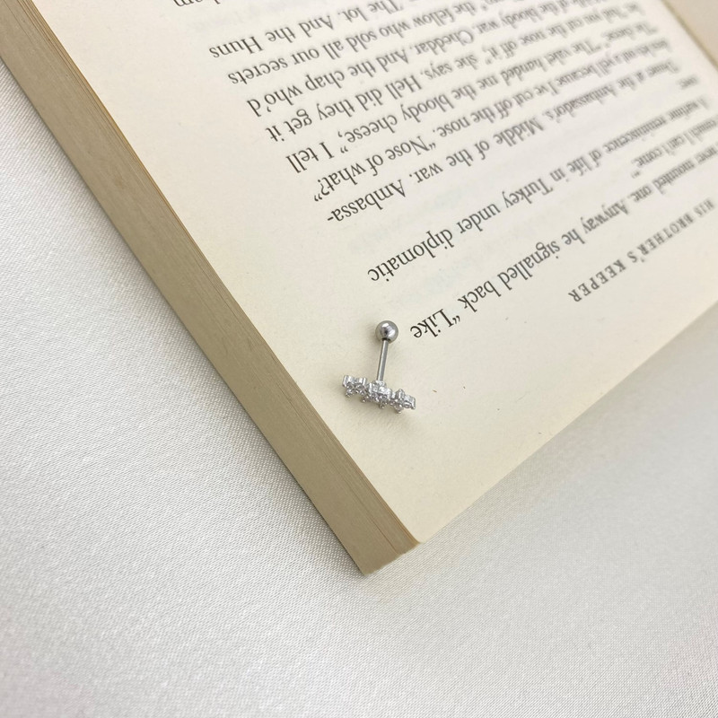 پیرسینگ گوش زنانه مدل گل فلاور کد P4419