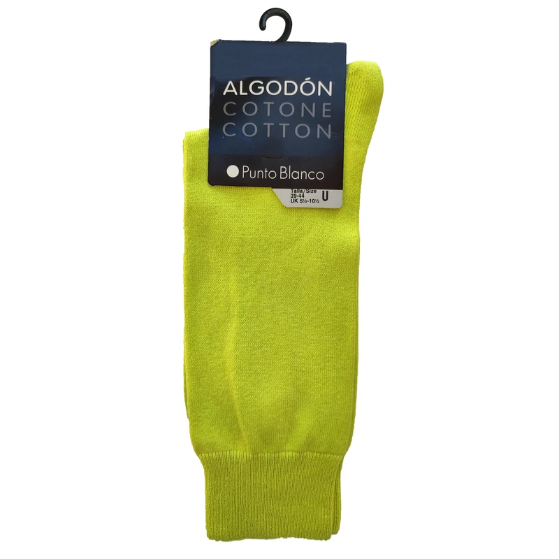 جوراب مردانه پونتو بلانکو مدل کتان آلگودون ساده 354-10-13454