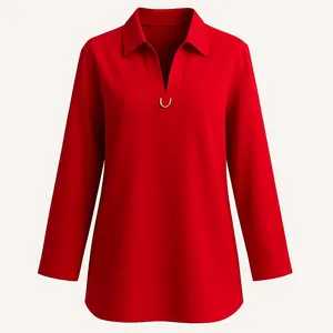 بلوز آستین بلند یقه هفت زنانه مدل 02944