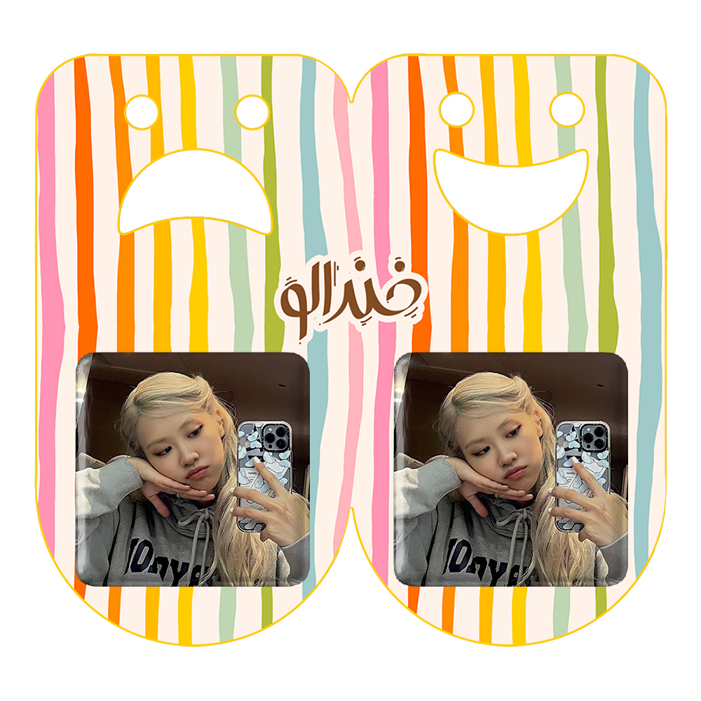 پیکسل خندالو مدل رزی بلک پینک کد 14392 به همراه مگنت