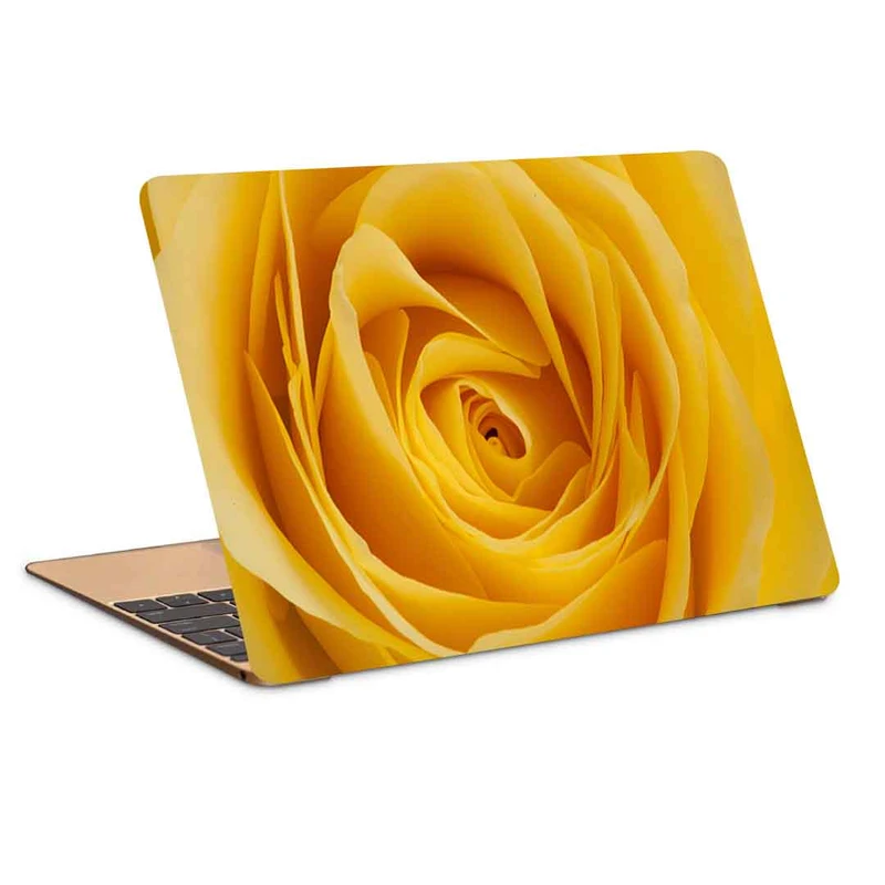 استیکر لپ تاپ طرح rose yellow budکد P-945مناسب برای لپ تاپ 15.6 اینچ