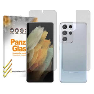 Panzer Glass Resistant model Matte screen protector suitable for Samsung Galaxy S21 Ultra 5G mobile phone along with the back protector