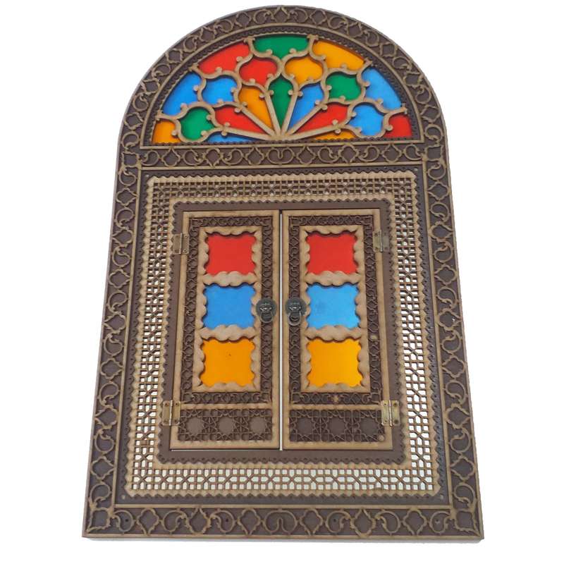 آینه مدل پنجره سنتی دیوارکوب کد 01