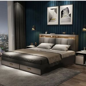 تخت خواب مدل MDF شارلوت دو نفره سایز 200x160 سانتی متر
