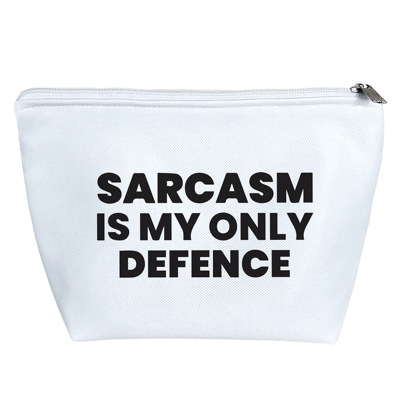 کیف لوازم آرایش دخترانه خندالو مدل Sarcasm Is My Only Defence کد 6548