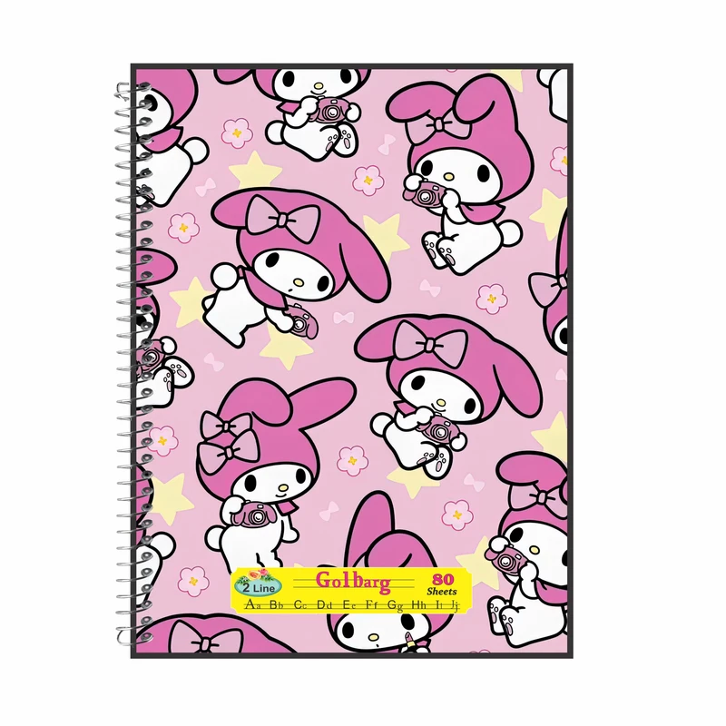 دفتر زبان 80 برگ گلبرگ مدل ملودی کد 7093